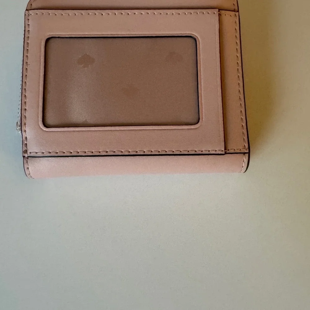 Kate Spade New York Morgan French Pup Bifold Wallet Leather Blush Pink NWT